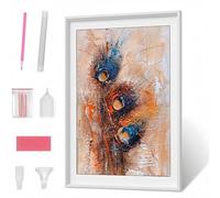 Diamond Painting Abstracto Rojo Pintura de Diamante para Adultos y Niños, Diamond Painting Kit Completo Accesorios DIY 5D Cuadro Punto de Cruz Bordados Manualidades Decoracion Pared 50x70cm PJY1 5-B