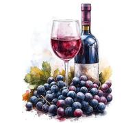 Diamond Painting Adulto Cóctel 80x100cm 5D Pintura De Diamante Uva DIY Redondos Completo Diamond Art KitsPrincipiante, Punto De Cruz Diamante Manualidades para Decoracion Hogar Regalos Mujer G-438