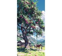 Diamond Painting Adultos 100 x 50 CM, 5D DIY Diamond Painting Árbol, Dibujos con Diamantes Caballo Kit Punto de Cruz Manualidades Adultos, Pintura Diamante para Wall art Decoracion Hogar DZSH2835