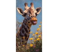 Diamond Painting Adultos 100 x 50cm, 5D DIY Diamond Painting Jirafa, Dibujos con Diamantes Flor Kit Punto de Cruz Manualidades Adultos, Pintura Diamante para Wall art Decoracion Hogar Regalo DZSH3395
