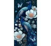 Diamond Painting Adultos 100x50 cm, 5D DIY Diamond Painting Flor, Dibujos con Diamantes Pavo real Kit Punto de Cruz Manualidades Adultos, Pintura Diamante para Wall art Decoracion Hogar DZSH3335