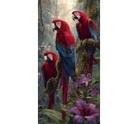 Diamond Painting Adultos 160 x 80 cm, 5D DIY Diamond Painting Pájaro, Dibujos con Diamantes Loro Kit Punto de Cruz Manualidades Adultos, Pintura Diamante para Wall art Decoracion Hogar Regalo DZSH3258