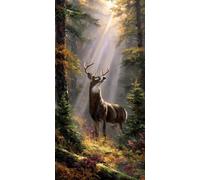 Diamond Painting Adultos 160 x 80cm, 5D DIY Diamond Painting Ciervo, Dibujos con Diamantes Árbol Kit Punto de Cruz Manualidades Adultos, Pintura Diamante para Wall art Decoracion Hogar Regalo DZSH4518