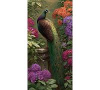 Diamond Painting Adultos 160x80cm, 5D DIY Diamond Painting Flor, Dibujos con Diamantes Pavo real Kit Punto de Cruz Manualidades Adultos, Pintura Diamante para Wall art Decoracion Hogar Regalo DZSH3058