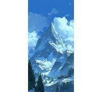 Diamond Painting Adultos 180x90 cm, 5D DIY Diamond Painting Montaña nevada, Dibujos con Diamantes Nube Kit Punto de Cruz Manualidades Adultos, Pintura Diamante para Wall art Decoracion Hogar DZSH5739