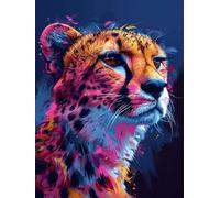 Diamond Painting Adultos, 5D Diamond Painting Animal Pintura Diamante Leopardo Pintura de Diamante para Adultos, DIY Cristal Punto de Cruz Manualidades kit para Decoracion Hogar 12x16 inch -yxy2506DO