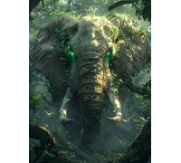 Diamond Painting Adultos, 5D Diamond Painting Elefante Pintura Diamante Bosque Pintura de Diamante para Adultos, DIY Cristal Punto de Cruz Manualidades kit para Decoracion Hogar 35 x 50 cm -yxy2506ME