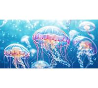 Diamond Painting Adultos, 5D Diamond Painting Kit Completo, Pintura Diamante Medusa rosa, DIY Redondo Cristal Bordado Punto de Cruz Kit para la Decoración de la Pared del Hogar 60x120cm, P3354