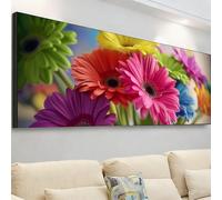 Diamond Painting Adultos, 5D Dibujos con Diamantes Margarita Diamond Art Flor Pintura de Diamante Grande, DIY Manualidades Adultos, 180x60cm Punto de Cruz Diamante Lienzo, Decoración Pared 7X-592