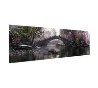 Diamond Painting Adultos, 5D Pintura Diamante flores cerezo Dibujos con Diamantes Grande 120x40cm, DIY Cuadro Diamantes Puente Diamond Art Punto de Cruz Puzzle Manualidades, Decoracion Pared 2Y-818