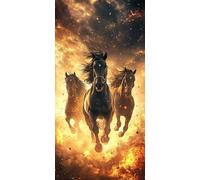 Diamond Painting Adultos 80 x 40cm, 5D DIY Diamond Painting Caballo, Dibujos con Diamantes Llama Kit Punto de Cruz Manualidades Adultos, Pintura Diamante para Wall art Decoracion Hogar Regalo DZSH3554