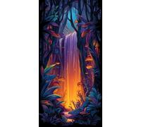 Diamond Painting Adultos 80 x 40cm, 5D DIY Diamond Painting Cascada, Dibujos con Diamantes Árbol Kit Punto de Cruz Manualidades Adultos, Pintura Diamante para Wall art Decoracion Hogar Regalo DZSH4674