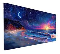 Diamond Painting Adultos Abstracto Kit Diamond Painting Grande 250x100cm Dibujos con Diamantes Océano DIY 5D Pintar con Diamantes Puzzle Manualidades Adultos Kit Completo para Wall Decoration I-93
