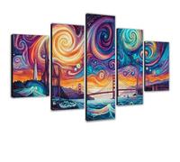 Diamond Painting Adultos Abstracto Pintar por Numeros Adultos Kit Completo de Pintura de Diamantes Manualidades Adultos, 5D Full Drill Diamond Art Beginners, Regalo Mujer Puente 110x225cm 0m-1006