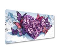 Diamond Painting Adultos Amar Diamond Painting Grande 35x70cm, 5D Pintura de Diamante Mariposa, DIY Redondo Cristal Bordado Punto de Cruz Canvas Wall Art para Home Decoration, Regalo Mujer Y0-603