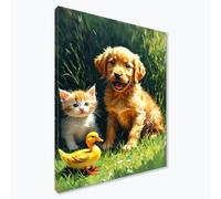 Diamond Painting Adultos Animal Diamond Painting Kit Completo, Perro Pintura de Diamante Niños, DIY 5D Cristal Bordado Punto de Cruz Manualidades para Decoracion Hogar, Regalo Mujer 90x120 cm F0-650