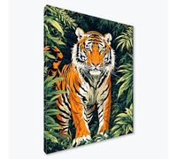 Diamond Painting Adultos Animal Diamond Painting Kit Completo, Tigre Pintura de Diamante Niños, DIY 5D Cristal Bordado Punto de Cruz Manualidades para Decoracion Hogar, Regalo Mujer 90x120 cm F0-871