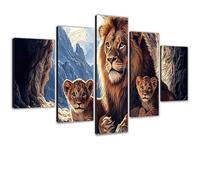 Diamond Painting Adultos Animal Pintar por Numeros Adultos Kit Completo de Pintura de Diamantes Manualidades Adultos, 5D Full Drill Diamond Art Beginners por Decoracion Hogar León 75x150cm 0m-940