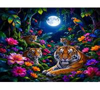 Diamond Painting Adultos Animal Pintura De Diamante 60x40cm K-U193J | Cuadro Diamantes 5D DIY Round Completo Strass Punto De Cruz Kit para Beginners, Decoración Hogar, Regalo