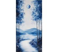 Diamond Painting Adultos Árbol azul, 5D Diamond Painting Niños Kit Completo, Dibujos Con Diamantes Arte Punto de Cruz 50x130cm, Bella Mujer DIY Art Kits Adulto Principiante, Decoración Del Hogar H426
