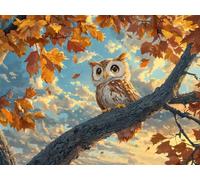 Diamond Painting Adultos Árbol, Pintura Diamante Búho 70x50 cm T0-352