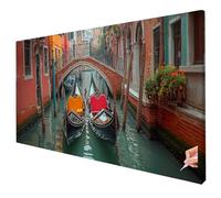 Diamond Painting Adultos Arquitectura Diamond Painting Grande 80x30cm Dibujos con Diamantes Venecia Kit Punto de Cruz Manualidades Adultos Cuadro Diamantes para Regalos Originales para Mujer W-11