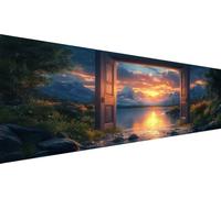 Diamond Painting Adultos Atardecer,Diamond Painting NiñOs Puerta,Diamantes Para Manualidades Cuadros Diamantes 5d,Diy Piedra Redonda Cross Stitch Kit Para DecoracióN Pared Hogar Regalo 50x100cm L1-218