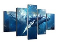 Diamond Painting Adultos Ballena Pintar por Numeros Adultos Kit Completo de Pintura de Diamantes Manualidades Adultos, 5D Full Drill Diamond Art Beginners por Decoracion Hogar Animal 138x275cm 0m-234