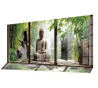 Diamond Painting Adultos Bambú Pintura de Diamante Zen Punto de Cruz Kits, 5D Dibujos con Diamantes Kit Completo DIY Puzzle Cuadros Pintar por Numeros Adultos, Decoracion Pared Hogar 70 x 40 cm C-1219