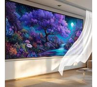 Diamond Painting Adultos Bosque Pintura de Diamante Misterioso Punto de Cruz Kits,5D Dibujos con Diamantes Kit Completo DIY Cuadros Pintar por Numeros Adultos,Decoracion Pared Hogar 160 x 80 cm C-595
