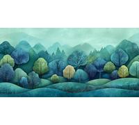 Diamond Painting Adultos Bosque verde, 5D Diamond Painting Niños Kit Completo, Dibujos Con Diamantes Arte Punto de Cruz 30x40cm, Bella Mujer DIY Art Kits Adulto Principiante, Decoración Del Hogar H468