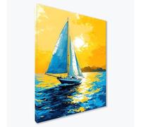 Diamond Painting Adultos Bote Diamond Painting Kit Completo, Océano Pintura de Diamante Niños, DIY 5D Cristal Bordado Punto de Cruz Manualidades para Decoracion Hogar, Regalo Mujer 100x130 cm F0-641
