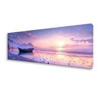 Diamond Painting Adultos Bote Pintura Diamante Kit Bordado Principiantes, Océano Diamond Painting Grande 100x300 cm, DIY Cristal Embroidery Punto de Cruz Art para Decoración Pared, Regalo Mujer W0-846