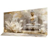 Diamond Painting Adultos Buda Pintura de Diamante Loto Punto de Cruz Kits, 5D Dibujos con Diamantes Kit Completo DIY Puzzle Cuadros Pintar por Numeros Adultos, Decoracion Pared Hogar 100 x 40 cm qL977