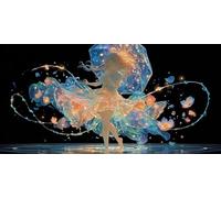 Diamond Painting Adultos Chica Cuadro Diamantes Historietas, 5D Diamond Art para Principiantes, DIY Completo Strass Bordado de Punto de Cruz Manualidades Painting para Decoración 180x90 cm - KF017V