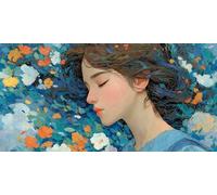 Diamond Painting Adultos Chica Cuadro Diamantes Historietas, 5D Diamond Art para Principiantes, DIY Completo Strass Bordado de Punto de Cruz Manualidades Painting para Decoración 120x60 cm - KF0168E