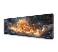 Diamond Painting Adultos Cielo Estrellado Pintura Diamante Kit Bordado Principiantes, Árbol Diamond Painting Grande 50x150 cm, DIY Cristal Embroidery Punto de Cruz Art para Decoración Pared W0-852