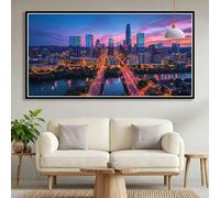 Diamond Painting Adultos Ciudad Diamond Painting Grande 50x100cm, 5D Paisaje Pintura Diamante Manualidades Adultos, DIY Cristal Puzzle Bordado Punto de Cruz Kit Completo para Decoracion Hogar B0-572