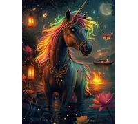 Diamond Painting Adultos Completo Kits Caballos, 5D Diamond Painting Niños Kit Mariposas, Cristal Art Manualidades, Mosaico Diamantes Hogar Paredes Decoración, Excelente Señora Regalos 70x95cm w-482