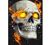 Diamond Painting Adultos Cráneo 5D Pintura Diamante Llama Diamond Art Kit Completo, Manualidades Niños 10 Años, Punto de Cruz Diamante, Lienzos Cuadros Decoracion Hogar Gifts for Women 10x15cm LH-811