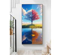 Diamond Painting Adultos Cuatro Estaciones 70x140cm, 2026 DIY Diamond Painting Niños Árbol De La Vida Full Drill Cuadro Diamantes Manualidades Adultos, Dibujos con Diamantes Punto de Cruz Kits O-805X