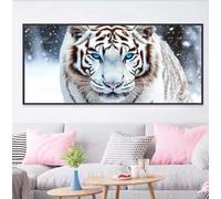 Diamond Painting Adultos, Diamond Painting Kit Completo Animal, DIY 5D Tigre Pintura Diamante Kit Manualidades Adultos, Bricolaje Dibujos de Diamantes para Decoración Hogar, Regalo 60 x 120 cm C-4805