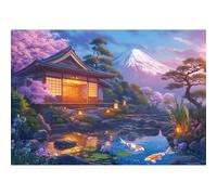 Diamond Painting Adultos, Diamond Painting Kit Completo Japón, 5D Villa Pintura Diamante para Niños, DIY Diamantes Bordado Punto de Cruz Pintar por Numeros Adultos, Decoración Regalo 30x40cm XW-O906Y