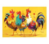 Diamond Painting Adultos, Diamond Painting Kit Completo Pollo, 5D Dibujos Animados Pintura Diamante para Niños, DIY Diamantes Bordado Punto de Cruz Pintar por Numeros Adultos, Regalo 25x30cm XW-O827Y