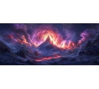 Diamond Painting Adultos, Diamond Painting MontañA Dibujos con Diamantes Cielo Estrellado Pintura Diamante 5D DIY Punto de Cruz Diamante Manualidades Adultos para Decoracion Pared 50x100cm -hjw2604T8