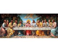 Diamond Painting Adultos, Diamond Painting SueñO Dibujos con Diamantes La úLtima Cena Pintura Diamante 5D DIY Punto de Cruz Diamante Manualidades Adultos para Decoracion Pared 100x300cm -hjw26044Q