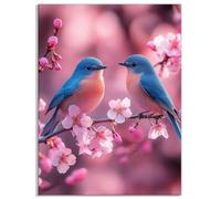 Diamond Painting Adultos Dibujos Animados Diamond Painting Pájaro Pintar con Diamantes, 5D Round Full Drill Cristal Rhinestones Art Kit, Pintura de Diamantes, Arts para Decoración Hogar 35x50cm Y8-590