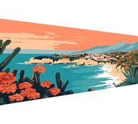 Diamond Painting Adultos Dibujos Animados Pintura de Diamantes Playa DIY Diamonds Art Kit Punto Cruz Diamante Pintura Apto Principiantes,Para Decoración Pared Del Hogar Femenino Regalo 80x160cm YZ-578