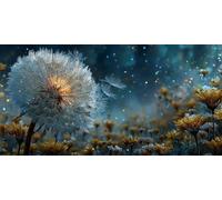 Diamond Painting Adultos Diente De LeóN Cuadro Diamantes Paisaje, 5D Diamond Art para Principiantes, DIY Completo Strass Bordado de Punto de Cruz Manualidades Painting, Decoración 180x90 cm - KF0145Z