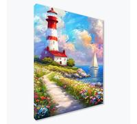 Diamond Painting Adultos Faro Diamond Painting Kit Completo, Paisaje Pintura de Diamante Niños, DIY 5D Cristal Bordado Punto de Cruz Manualidades para Decoracion Hogar, Regalo Mujer 80x105 cm F0-885